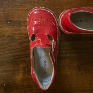 L'Amour Kids Glossy Red Dress Shoes